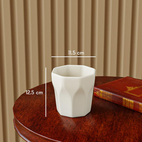 White Diamond Ceramic Planter - The Earth Store - Planter